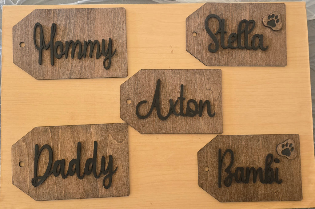 Custom, Personalized Stocking/Gift Name Tag