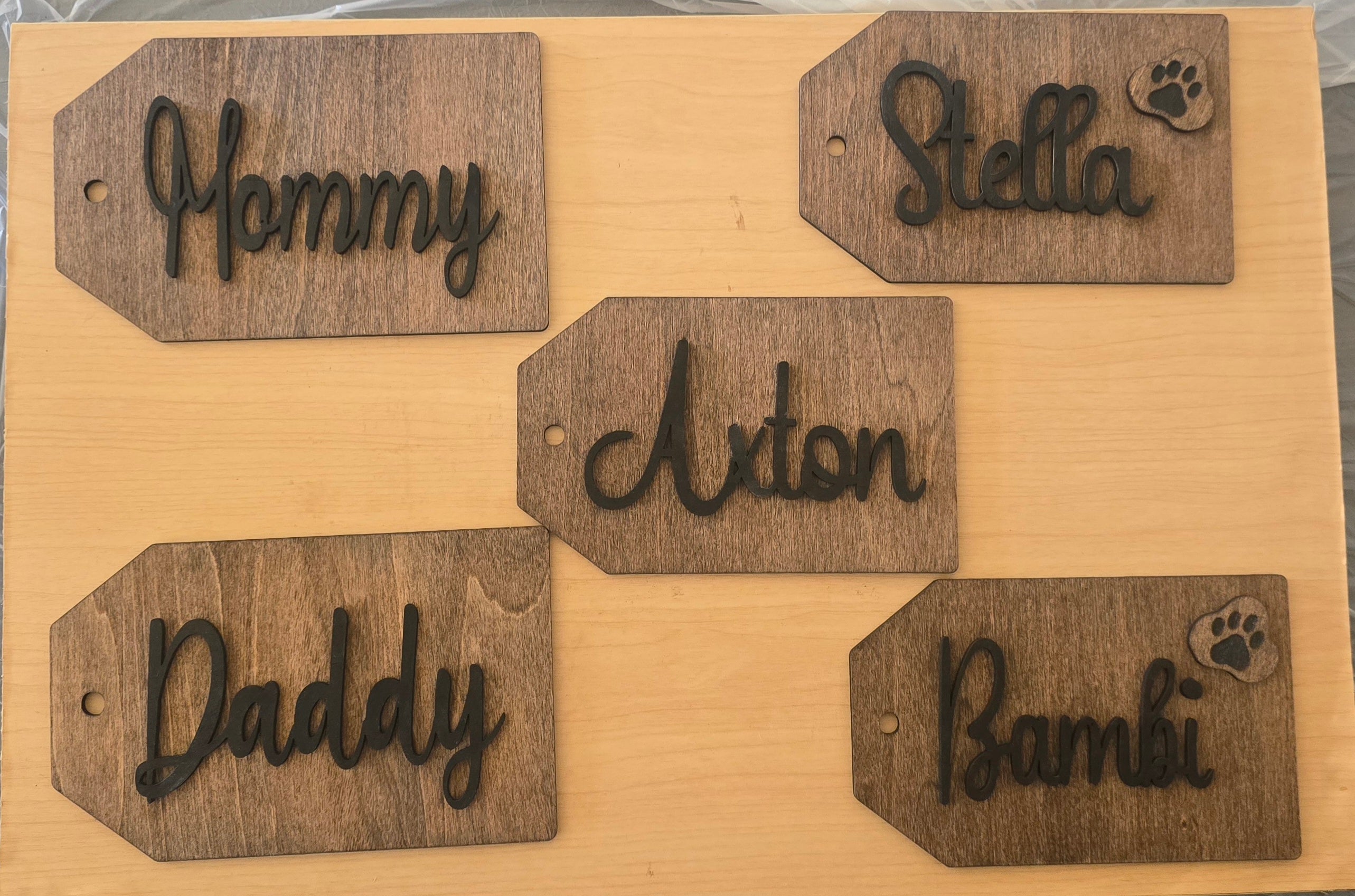 Custom, Personalized Stocking/Gift Name Tag