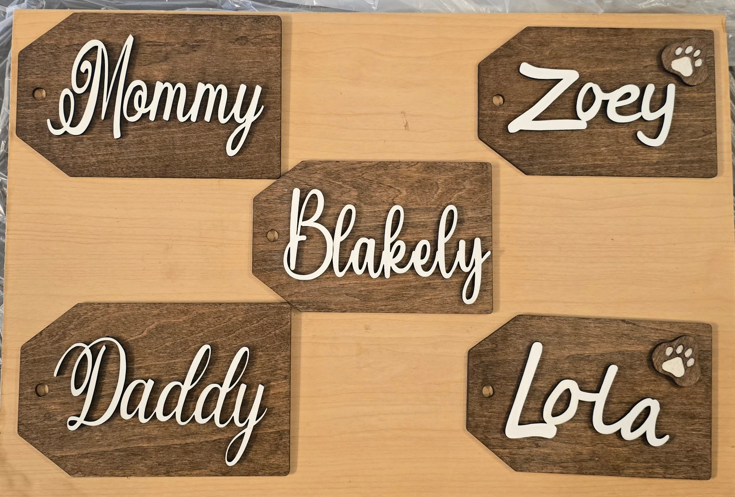 Custom, Personalized Stocking/Gift Name Tag