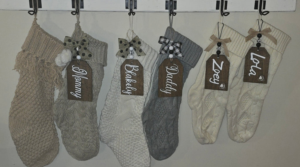 Custom, Personalized Stocking/Gift Name Tag