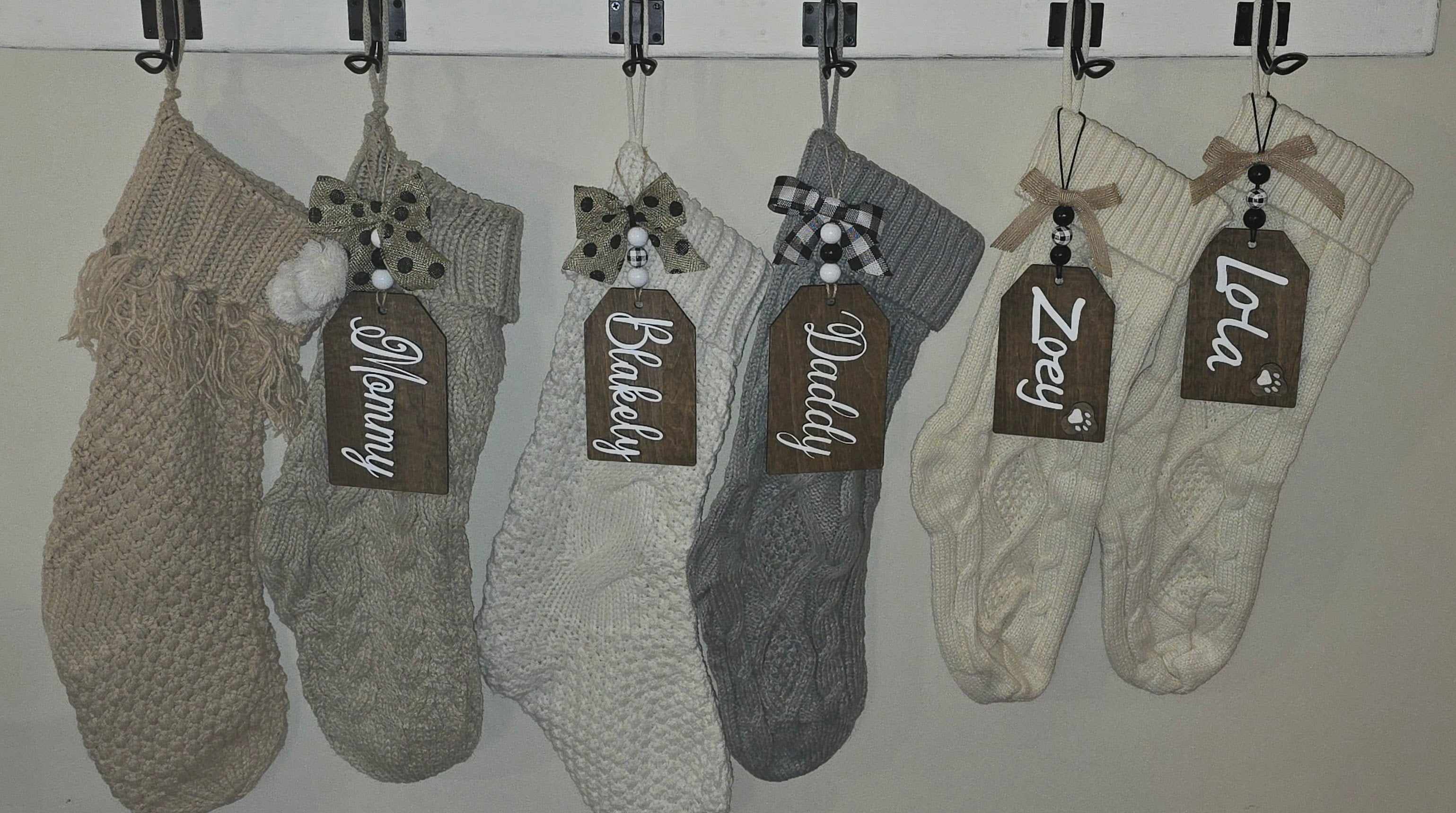 Custom, Personalized Stocking/Gift Name Tag