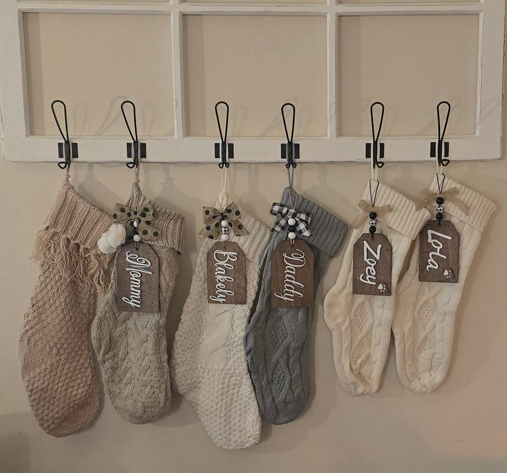 Custom, Personalized Stocking/Gift Name Tag